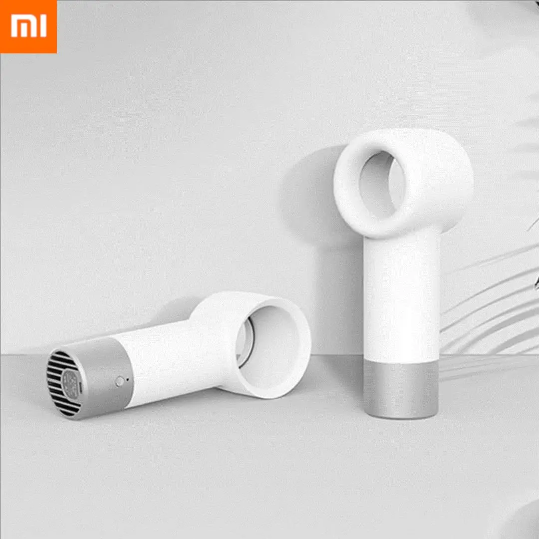 

Xiaomi Happy Life USB Mini Handheld Cooling Fan Electric Fan Rechargeable Battery Bladeless Cooling Fan for Car Outdoor Office