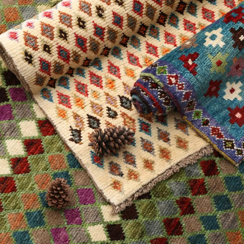 

Manual Wool Antique Collection Level Carpet Modern Northern Europe Botany Dye Environmental Protection Land Pad Tapestry