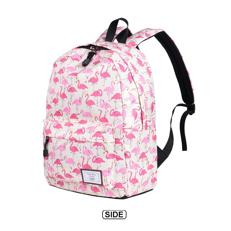 Милые стильные сумки для книг для девочек, многофункциональный водонепроницаемый женский рюкзак для ноутбука, Повседневная сумка на плечо, школьный рюкзак с фламинго