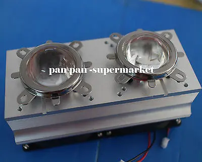 60-80 градусов 44 мм объектив+ отражатель кронштейн+ 100 Вт светодиодный алюминиевый радиатор охлаждающий вентилятор