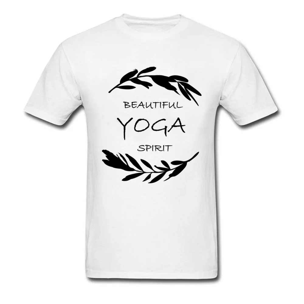 Divine Foliage Design Men Black White Green T shirt Letter Spirit Print