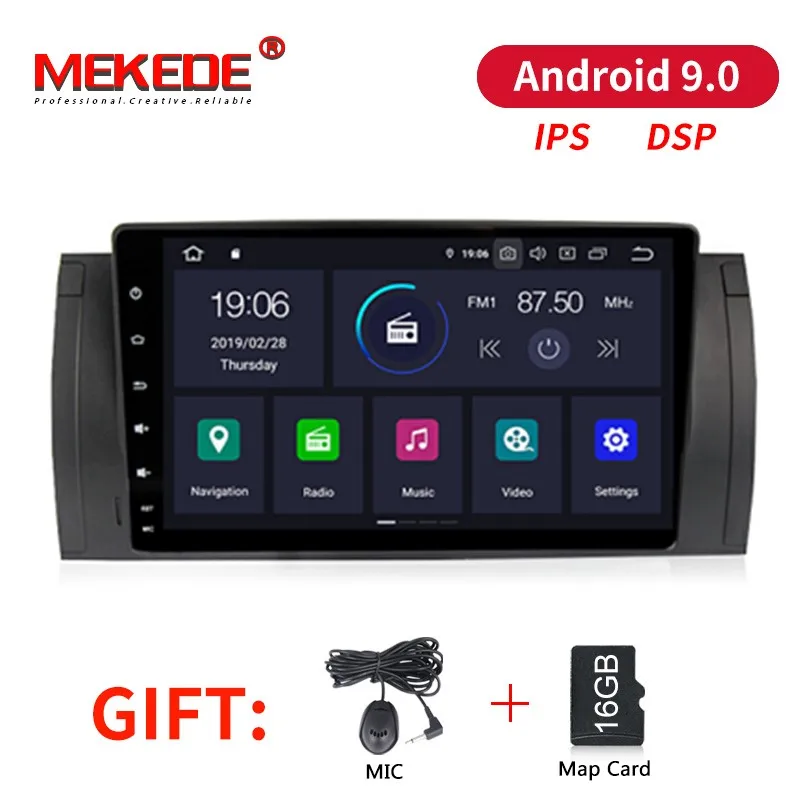 MEKEDE ips экран DSP Android 9 0 автомобильный dvd-плеер для bmw e53 E39 X5 с gps BT Радио RDS USB SD рулевое