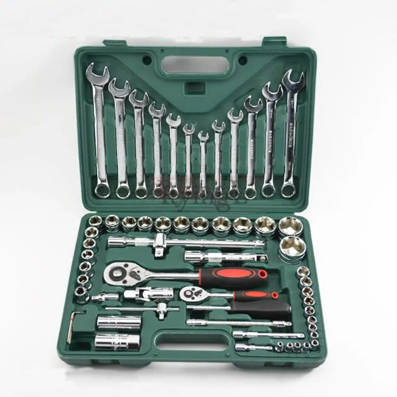 

YY 61pcs Spanner Socket Set Car Repair Tool Ratchet Wrench Set Torque Wrench Combination Bit a set of keys
