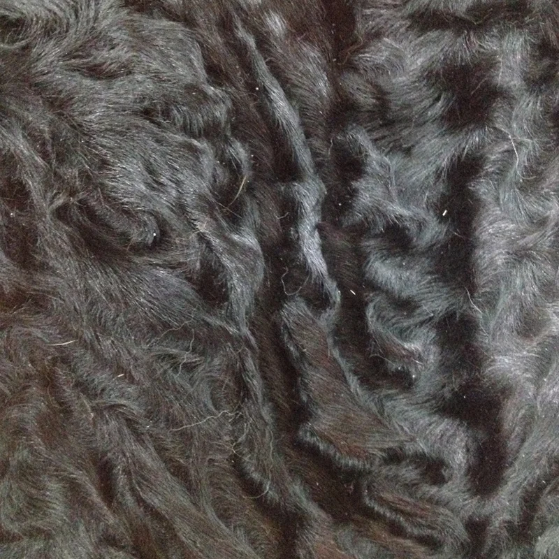 

Eco-Black Curly Genuine Karakul Lamb Fur Pelt Piece for Home Decoration/Cushion/shoes/bag ,Free Shipping