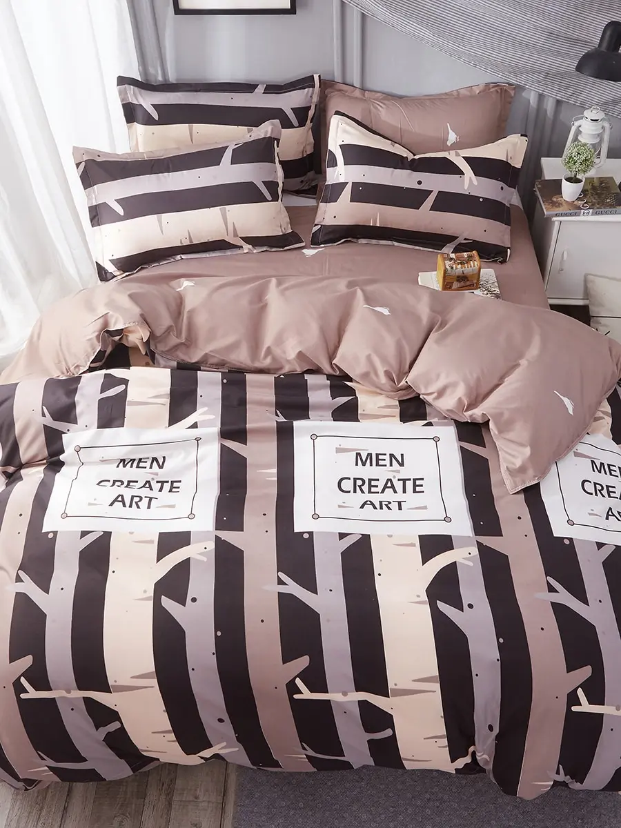 

4 Pcs Bedding Set Creative Trees Pattern Soft Cozy Sheet Set