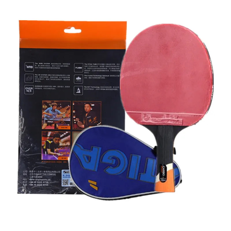 STIGA professional Carbon 6 звезд настольный теннис ракетки для наступательных Спорт ракетка для пинг-понга Raquete с бугорками