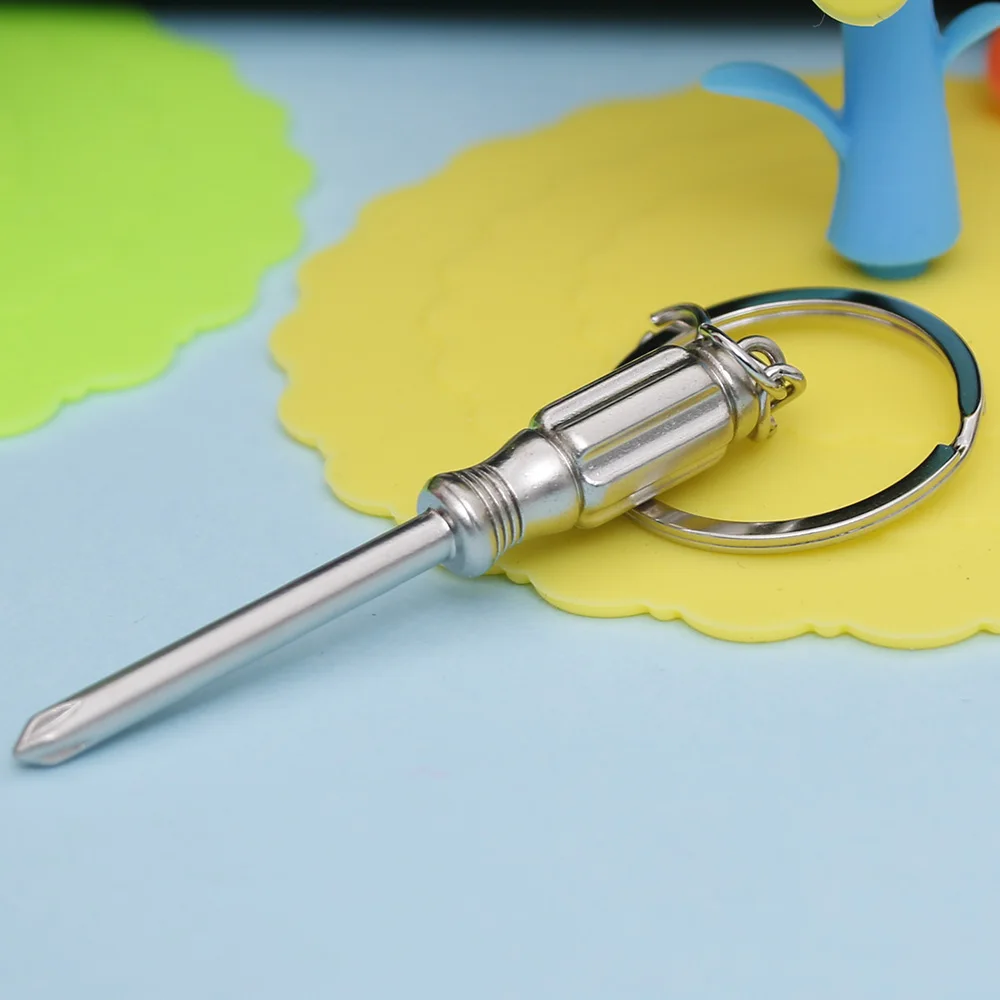 

Stainless Steel Multifunction Screwdriver Key Shape Slotted Screwdrivers Keychain Pocket Repair Tool 1PC