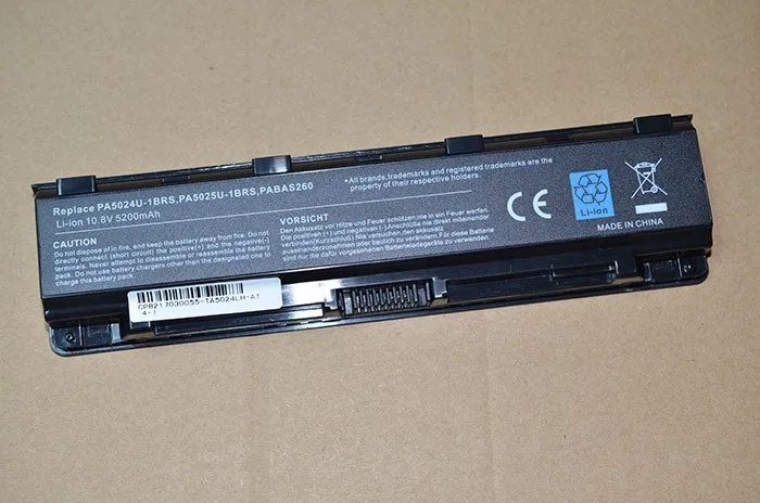 Батарея для TOSHIBA PABAS259 PA5024U-BRS PA5026U1-BRS PABAS260 спутниковый C50 C800 C805 C840 C850 C870 L70 L800 L805 L830 L840