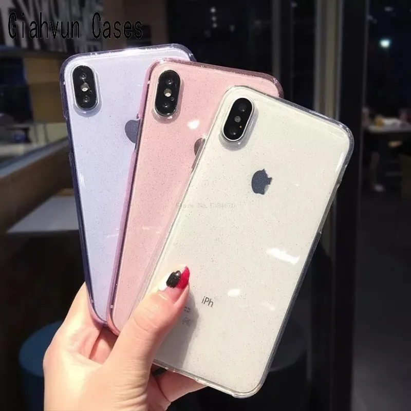 

Bling soft Anti-knock Transparent mobile phone case For iPhone XS MAX XR 6 6S 5 5S 5G SE 7 8 S X plus 6plus 7P phone Cases