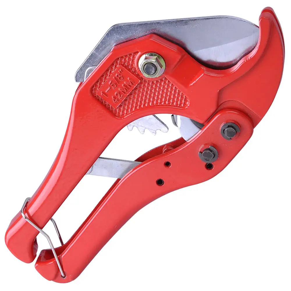 

42mm Knife Cut Ratchet Plumbing Pipe Plastic Tubing Hose Cutter PE PVC Water Tube Tool PPR Aluminum Scissor