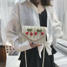 Женская Бохо экзотическая Цветочная Соломенная пляжная вязання одежда мини сумка для ключей