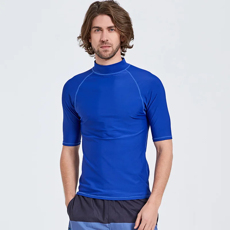 Sbart 1 шт. Синие мужские футболки с короткими рукавами с защитой от сыпи топы мужские купальные костюмы для серфинга виндсерфинга купальные костюмы DCO