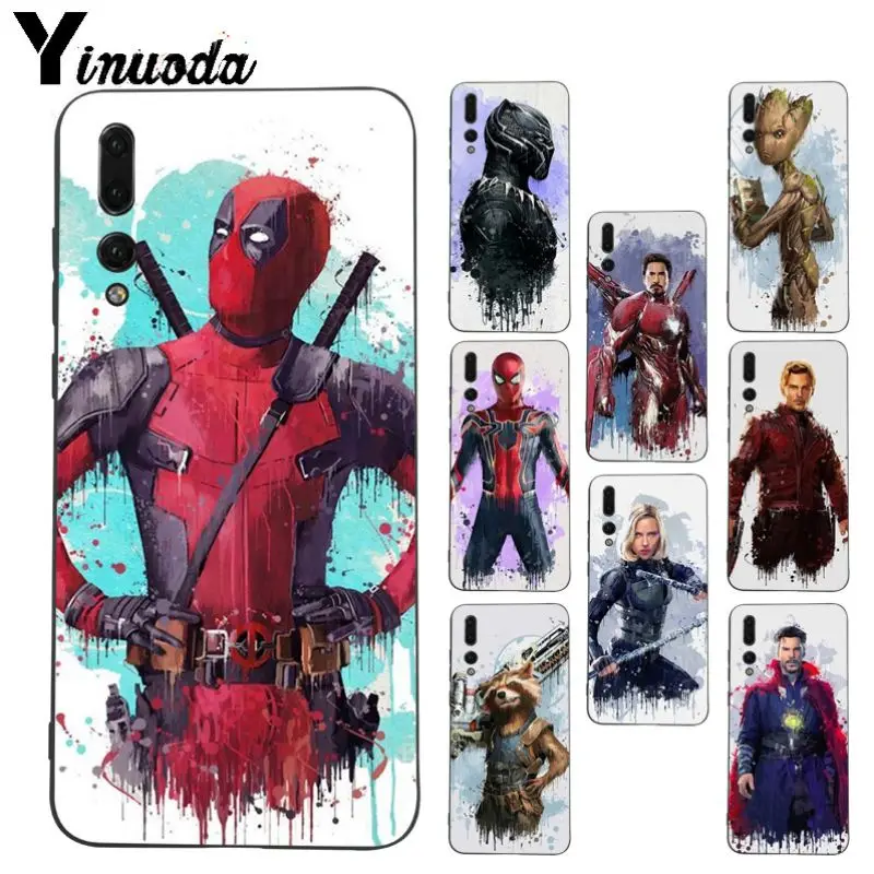 Чехол для телефона Yinuoda Marvel Superhero Doctor Strange Rocket Black Widow Huawei P20pro mate10 honor 8x 7A nova3i mate20 funda |