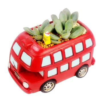 

Creative resin Flowerpot Retro Cars Bus motorcycle Planter Resin Garden Succulent Plants Bonsai Flower Pot Home Decoration