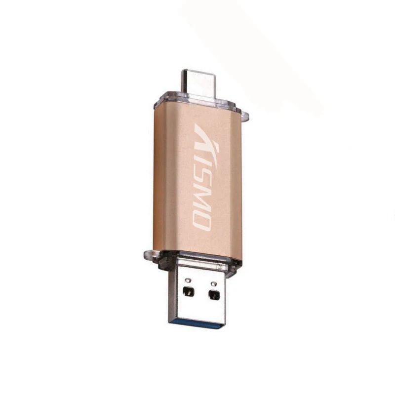 Rose Gold Kismo OTG Memory Stick USB3.0 флеш-накопитель 8G 16G 32G 64G USB Memory Stick type-C USB флеш-накопитель для Android type-C устройства - Цвет: Rose Gold