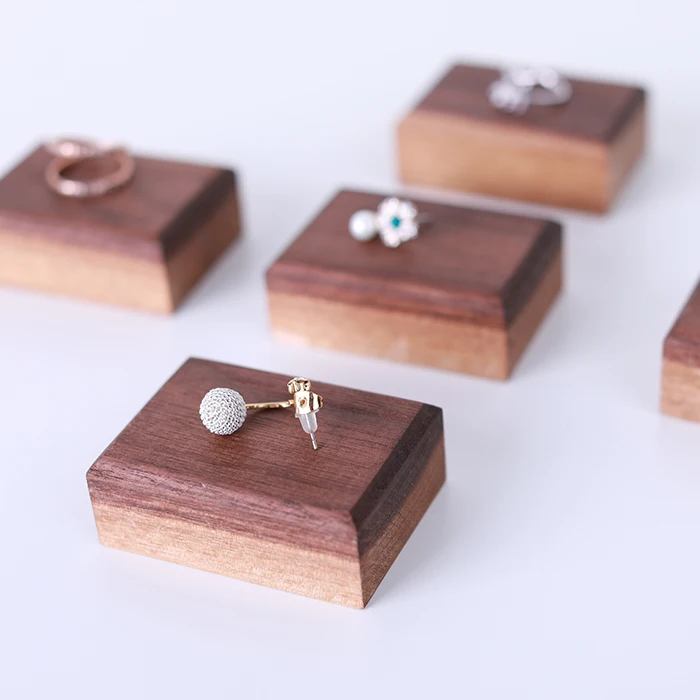  Solid Wood Ring Display Holder Jewelry Display Stand Ring Bracelets Display Rack Earrings Display R