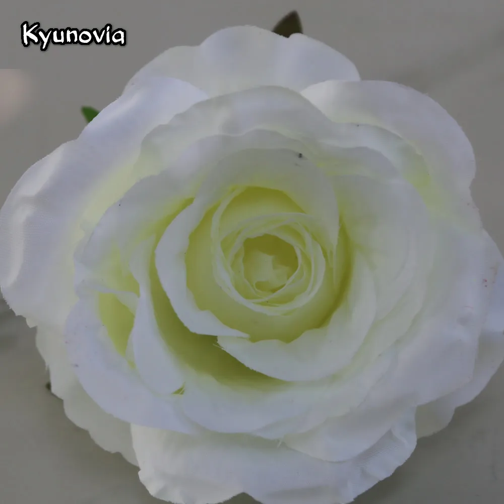 Kyunovia 5 шт 10 см шелковые розы искусственные головки цветов цветочным принтом в стиле «сделай сам шар для дома и сада Свадебные сувениры Декоративные искусственные цветы H10