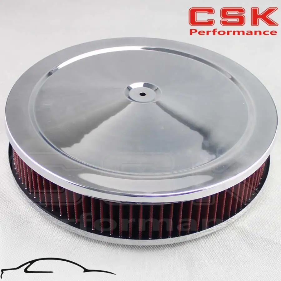 

Oval Super Flow Filter Air WASHABLE AIR CLEANER 14" x 3" Suit Neck 5-1/8inch