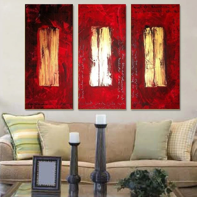 Buy 3 Panel canvas wall art vertical paintings