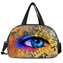 Модная Складная Сумка-тоут с принтом глаз для путешествий, большие женские сумки для багажа, сумка для женщин, 3D сумка для путешествий для девочек