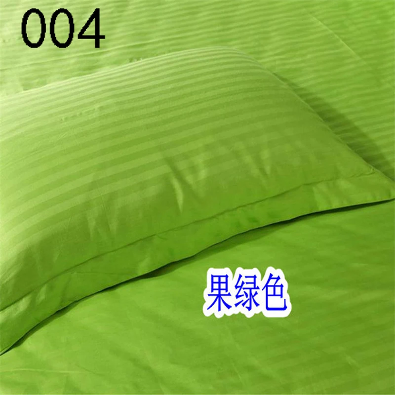 Apple Green 100 Cotton Satin Stripe Single Bed Pillowcases Pillow Case