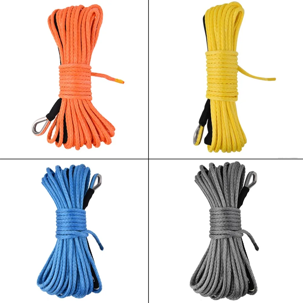 

12 Strand Braid Winch Line Synthetic Pulling Hauling Rope Line High strength Lightweight Climbing Outdoor Rope