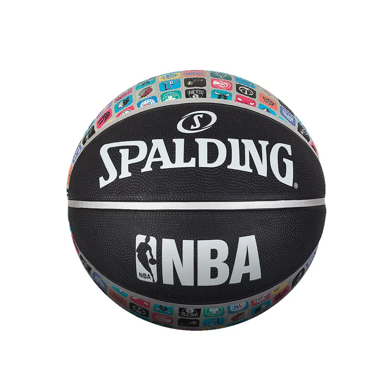 SPALDING, оригинальные логотипы команды, серия LCON, баскетбол, Официальный Размер 7, резиновый материал, для улицы, мужской мяч для матча, 83-649Y - Цвет: 83-649Y