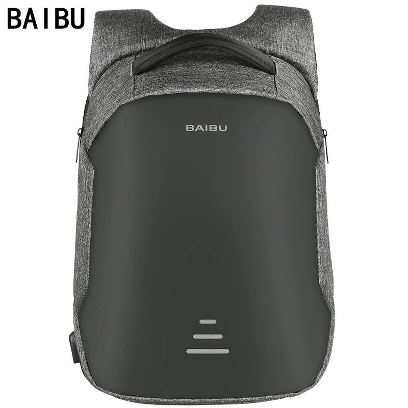 Продажа Мужской рюкзак антивор от BAIBU, водонепроницаемый рюкзак для ноутбука с функцией подзарядки через USB, рюкзак для студентов, женщин, школьные с...