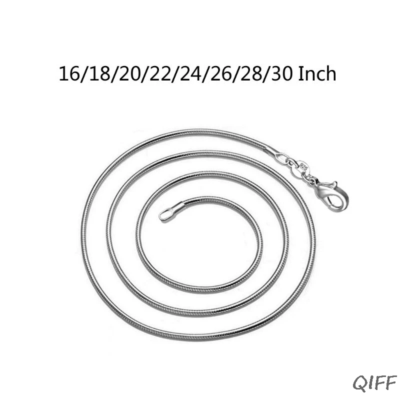 

S925 Silver Plated 1MM Snake Chain Italian DIY Necklace Thin Lightweight Strong