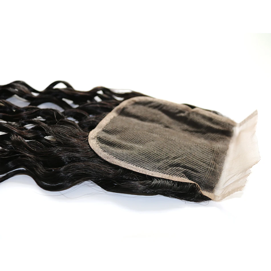 JSDshine бразильские человеческие волосы водяная волна 4*4 Кружева Закрытие человеческих волос Натуральные Цветные волосы Реми чехол