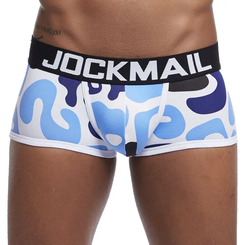 JOCKMAIL, Новое сексуальное нижнее белье для мужчин, милый мультяшный принт, мужские боксеры, удобные трусики, мягкие дышащие мужские трусы