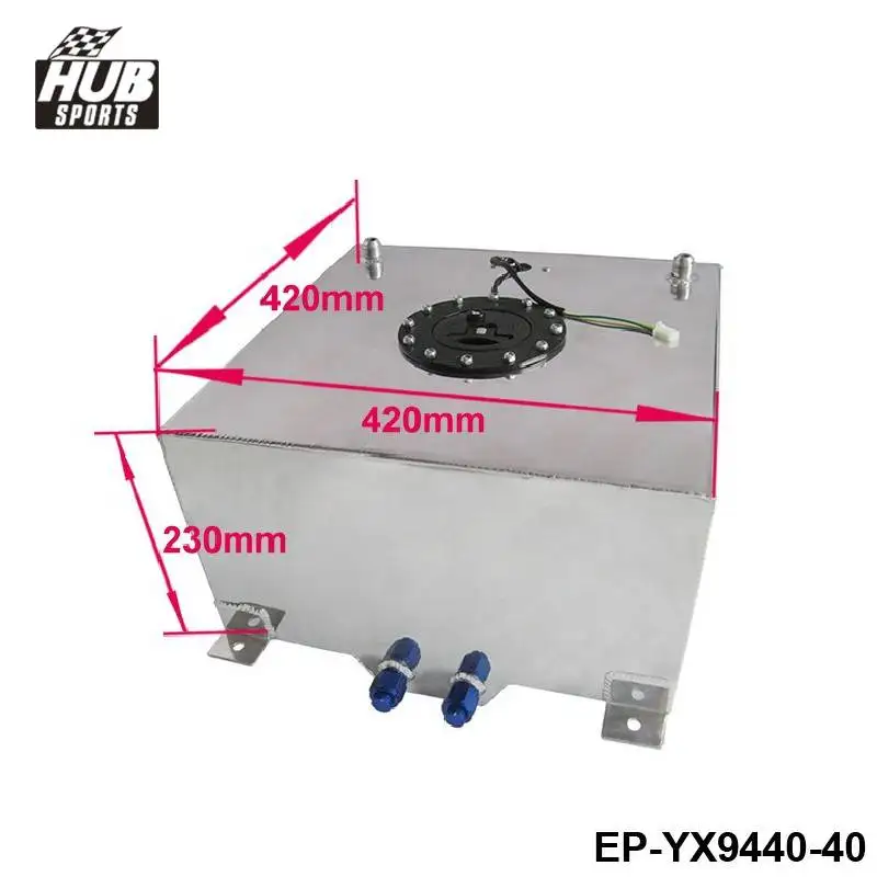 40L алюминиевый топливный бак полированный Твин Ан-10 розетки 10 галл. HU-YX9440-40