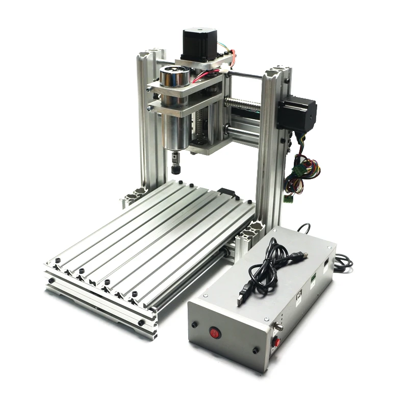 DIY CNC 3020 3 оси 4 оси мини дерево 2030 ЧПУ гравировальный станок фрезерный токарный станок рамка маршрутизатор USB порт Mach3 программное обеспечение 400 Вт шпиндель