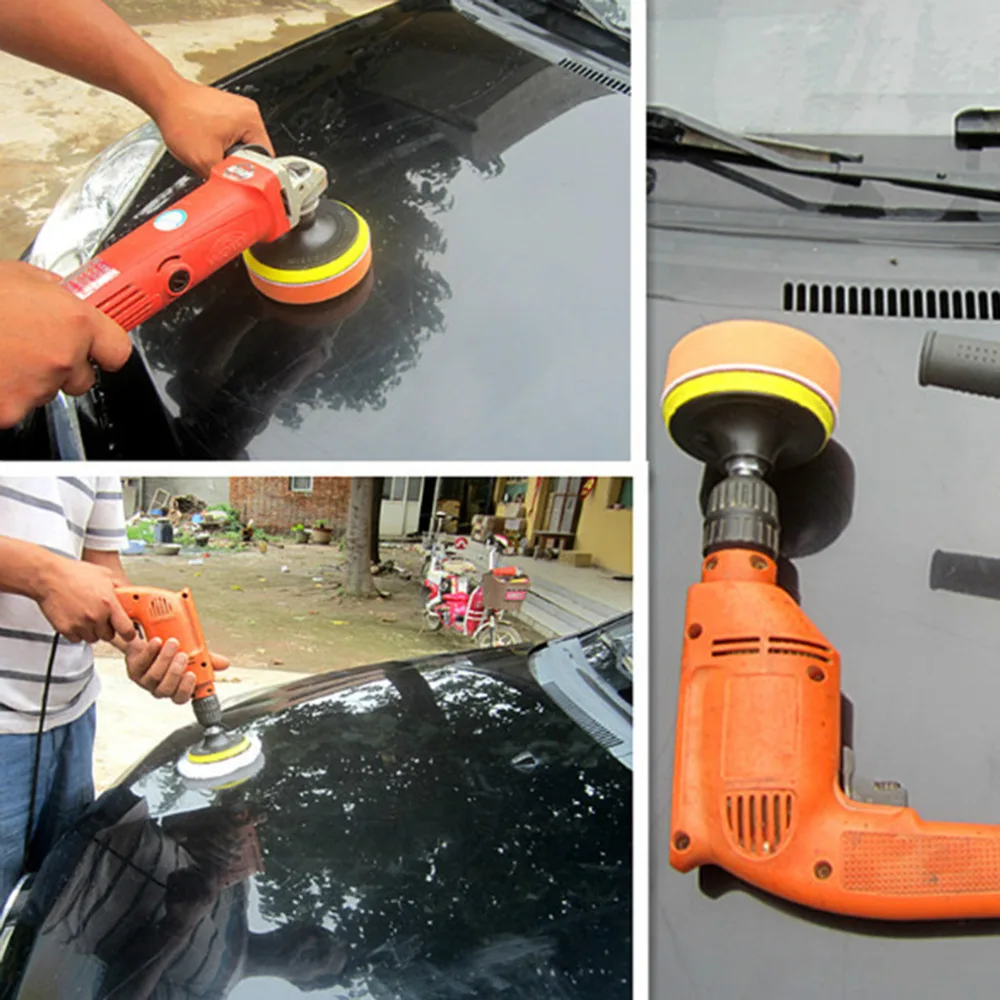 2027Day Delivery++ Hot Worldwide 7pcs/set 3 inch Buffing Pad Auto Car