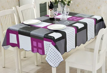 

PVC Waterproof and Oilproof Three Kinds of Color Grid Tablecloths for Restaurant Home Outdoor Hotel Party Table Cloth Bar Cloth