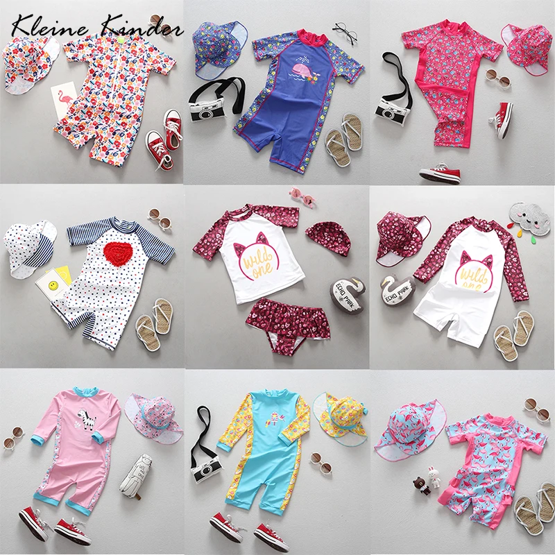 

Baby Swimwear One Pieces Beach Baby Girl Bikini Bathing Suit UPF50+ Sun Protection Flamingo Floral Cartoon Swimsuits for Girls