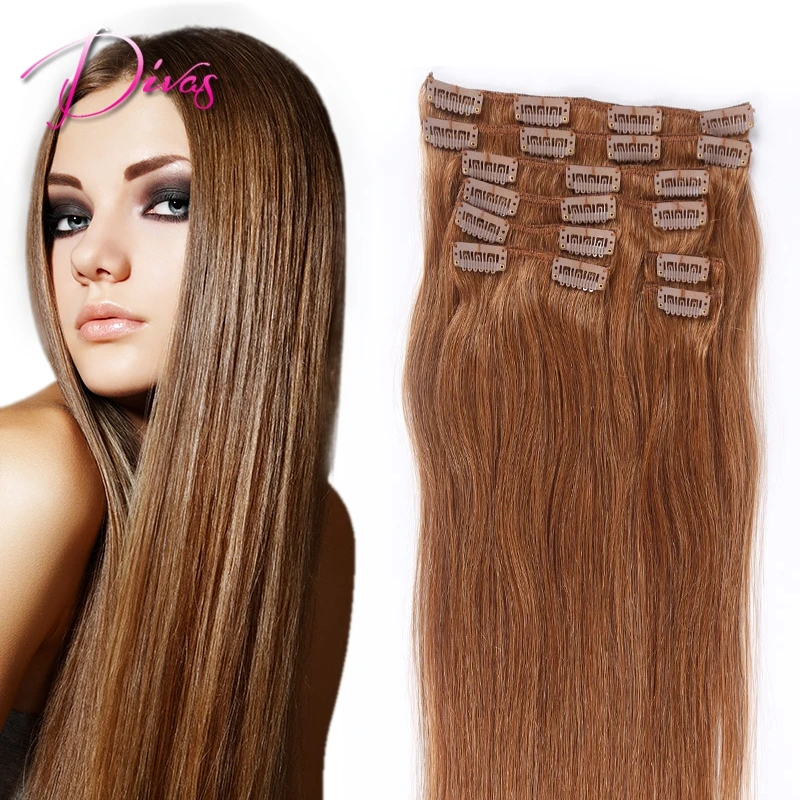 6A Grade Silk font b Straight b font 6 Clip in Human font b Hair b