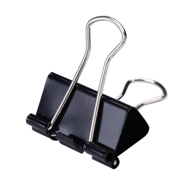 Negro Metal Clips de la Carpeta 15/19/25/32/41/51mm Notas Clip De Papel