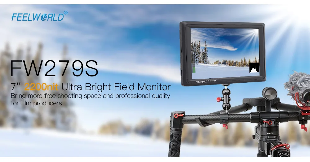 Feelworld FW279S 7 дюймов ips 3g SDI 4K HDMI DSLR камера полевой монитор 2200nit ультра яркий Full HD 1920x1200 для Canon sony Nikon