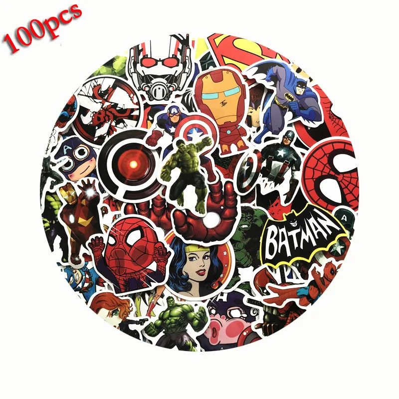 100pcs-Set-Waterproof-Marvel-Stickers-For-Super-Hero-DC-Dradon-Ball-Spiderman-Sticker-on-Laptop-Skateboard (2)
