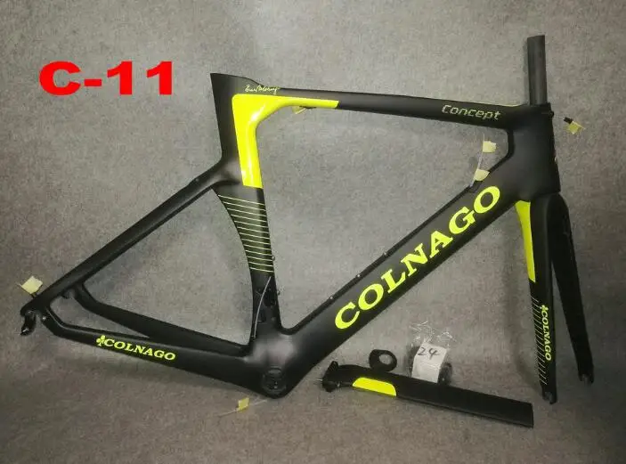 Colnago Concept T1100 карбоновая рама для велосипеда, полный комплект велосипедных рам, подходит для Di2 и механических дорожных групп - Цвет: C 11