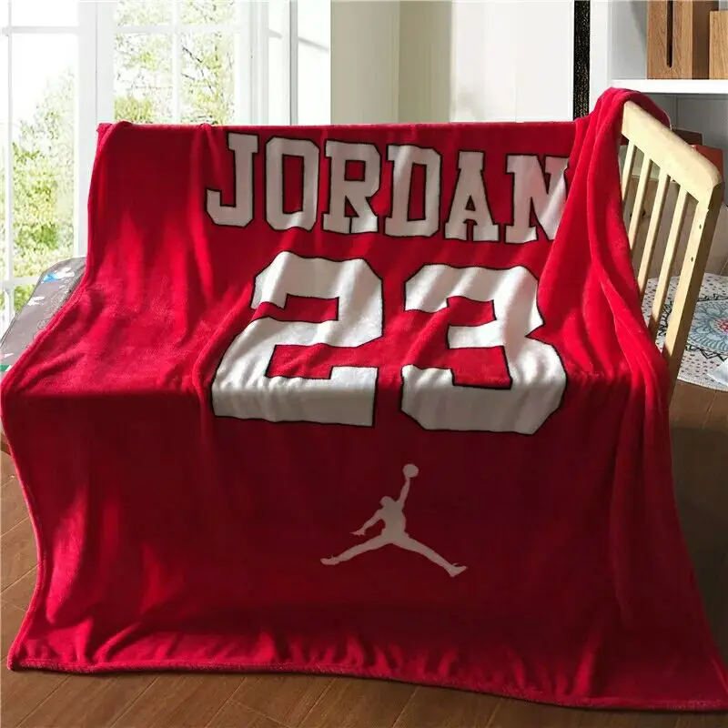 Зимнее мягкое флисовое баскетболист Джордан фланелевое одеяло простыня 130x150 см Коралловое Флисовое одеяло покрывало для дивана/автомобиля/путешествий - Цвет: Красный