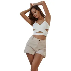 Primavera Global Y el Verano Caliente Nueva Personalidad de la Moda Cinturón Ocasional Cintura Alta Caderas Delgadas Delgado Volantes Sexy Ladies Shorts Primavera Global Y el Verano Caliente Nueva Personalidad de la Moda Cinturón Ocasional Cintura Alta Caderas Delgadas Delgado Volantes Sexy Ladies Shorts
