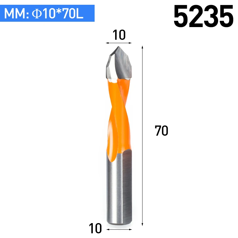 HUHAO 1 шт. биты для сверла для деревообработки длина 70 мм диаметр. 5-10 мм Фреза для сверления отверстий из карбида дерева - Цвет: 5235L