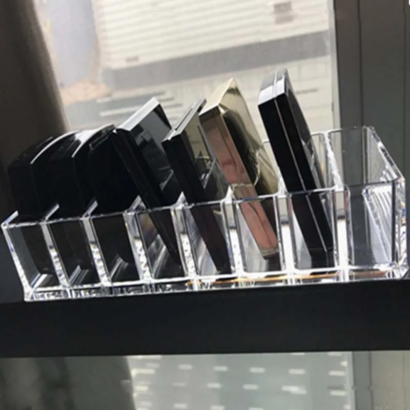  New Solid Acrylic Cosmetics Makeup Organizer Show Shelf Rack Durable Desk Nail Polish Lipstick Stor