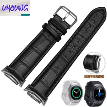 UYOUNG For Samsung Gear S2 R720 Smart Watch Bands Luxury Genuine Leather Watchband Wrist Bands Replacement For Samsung