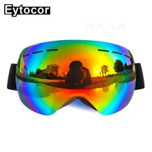 UV400 Тиз ермополиуретана рамки лыжные двуслойные очки линзы Лыжный спорт и очки для сноубординга кататься на коньках очки для мужчин и женщин eytocor