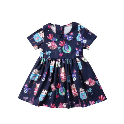 

Toddler Kids Baby Girls Princess Pageant Graffiti Dress Tutu Party Dress