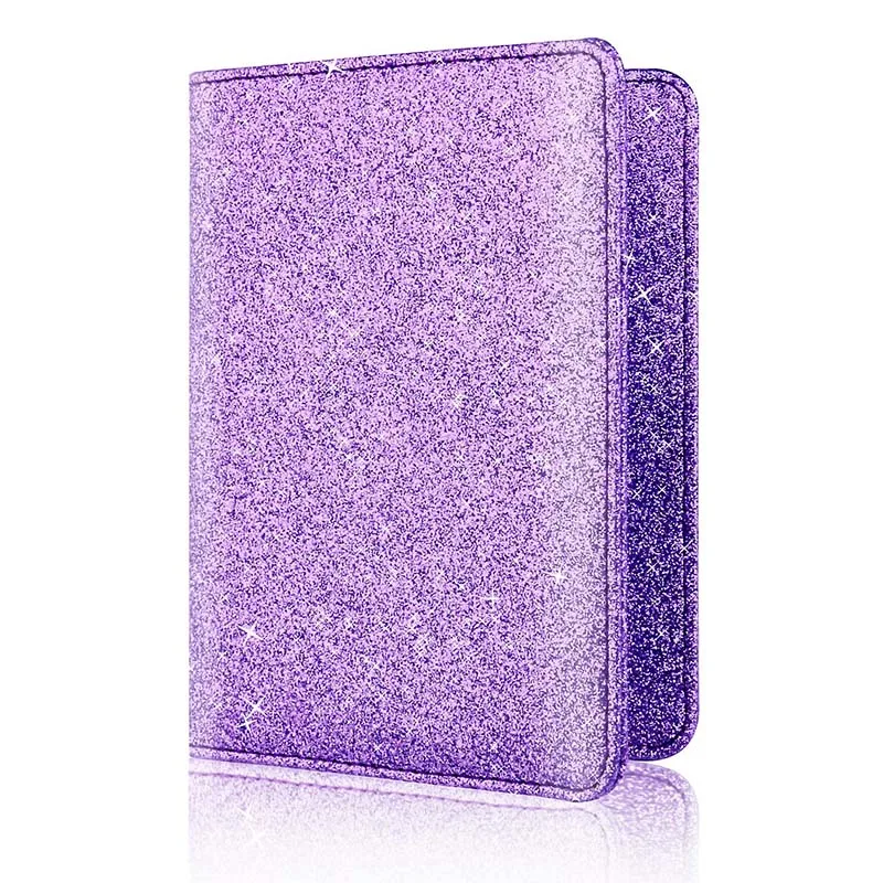KUDIAN BEAR Женская Обложка для паспорта Rfid из искусственной кожи чехол держатель для паспорта дорожный кошелек для документов Porte Carte BIY038 PM49 - Цвет: Purple