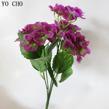 

Artificial silk hydrangea flowers for decoration fake real touch bridal bouquet wedding flower home party decoration mariage